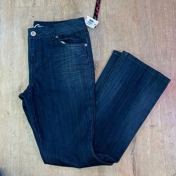 INC bootleg denim dark blue jeans - Picture 1 of 7